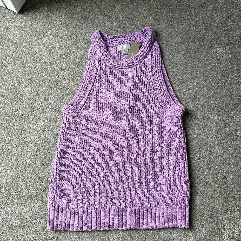 NBW JCREW XXS purple sweater tank!